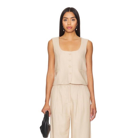 WeWoreWhat Scoop Tailored Vest in Safari Multi - New with tags - Picture 4 of 8